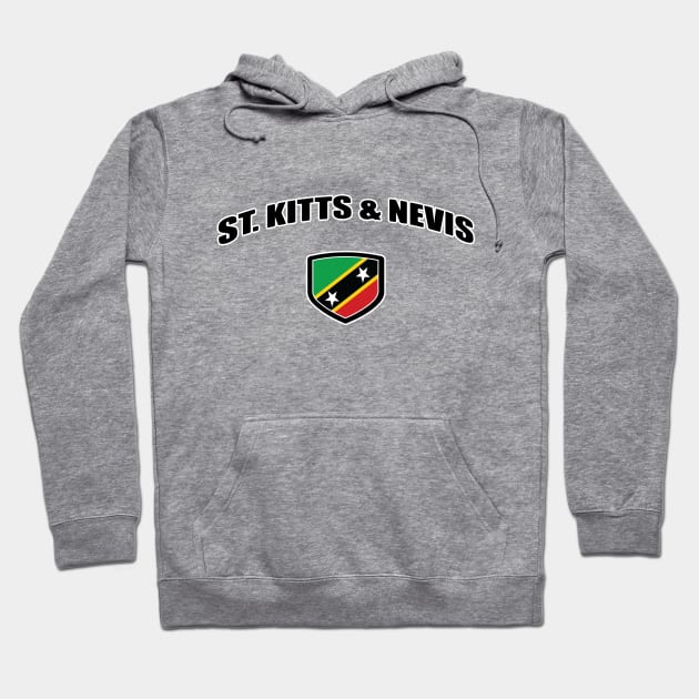 St Kitts and Nevis National Flag Shield Hoodie by IslandConcepts